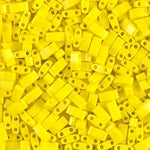 5mm Opaque Yellow Miyuki Half Tila Beads #HTL-404