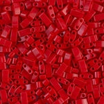 5mm Opaque Red Miyuki Half Tila Beads #HTL-408