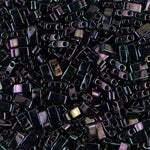 5mm Metallic Dark Plum Iris Miyuki Half Tila Beads #HTL-454