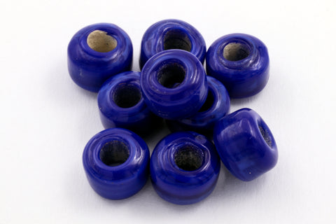 9mm Cobalt Glass Crow Bead (50 Pcs) #IGM007