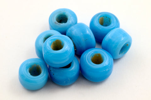 9mm Dark Turquoise Glass Crow Bead (50 Pcs) #IGM009