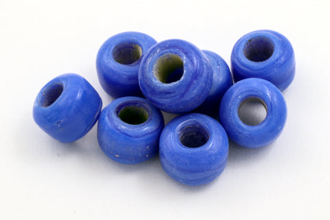 9mm French Blue Glass Crow Bead (50 Pcs) #IGM010
