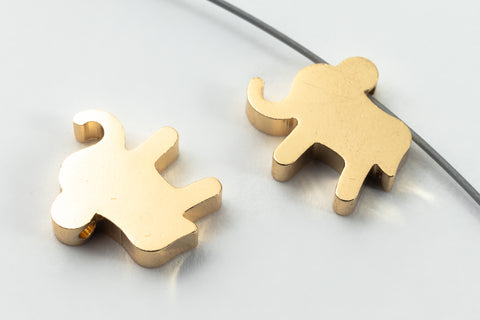 13mm Matte Gold Elephant Bead #MFA300-General Bead