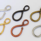 33mm Antique Brass Tierracast Pewter Classic Hook Clasp (10 Sets) #CK556-General Bead