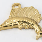 12mm Bright Gold Sailfish Charm (2 Pcs) #CHE165-General Bead