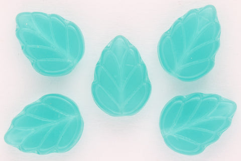 8mm x 10mm Opal Light Jade Leaf Bead #KIE016