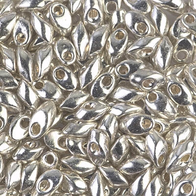 7mm Galvanized Silver Miyuki Long Magatama Bead (125 Gm) #1051