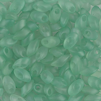 7mm Matte Sea Glass Green Miyuki Long Magatama Bead (125 Gm) #2104F