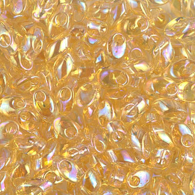 7mm Transparent Light Topaz AB Miyuki Long Magatama Bead (125 Gm) #251