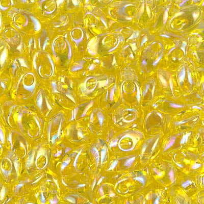 7mm Transparent Yellow AB Miyuki Long Magatama Bead (125 Gm) #252