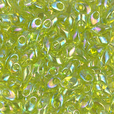 7mm Transparent Chartreuse AB Miyuki Long Magatama Bead (125 Gm) #258