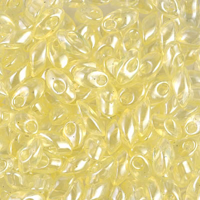 7mm Transparent Pale Yellow Luster Miyuki Long Magatama Bead (125 Gm) #3501