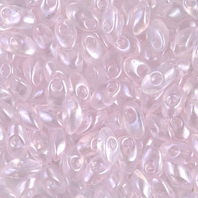 7mm Transparent Pale Rose Luster Miyuki Long Magatama Bead (125 Gm) #3508