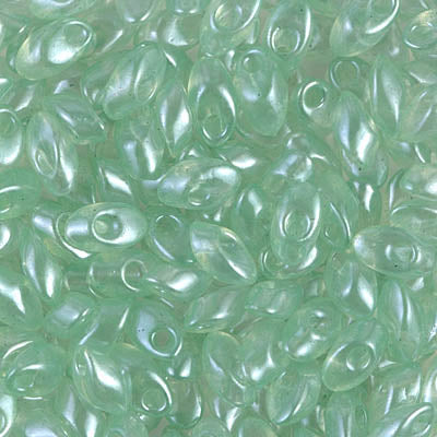 7mm Transparent Mint Luster Miyuki Long Magatama Bead (125 Gm) #3510