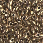 7mm Metallic Dark Bronze Miyuki Long Magatama Bead (125 Gm) #457