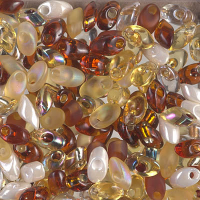 7mm Miyuki Long Magatama Bead Mix- Golden Grains (125 Gm) #MIX-03
