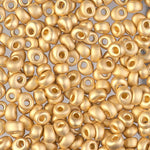 4mm Matte 24Kt Gold Plated Magatama Bead (25 Gm) #191F