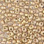 4mm Matte 24Kt Gold Light Plated Magatama Bead (25 Gm) #193F