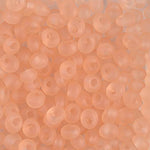 4mm Matte Transparent Light Peach Magatama Bead (125 Gm) #2102F