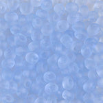 4mm Matte Transparent Light Sapphire Magatama Bead (125 Gm) #2105F