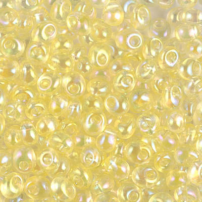 4mm Transparent Light Yellow AB Magatama Bead (125 Gm) #2131