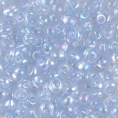 4mm Transparent Light Sapphire AB Magatama Bead (125 Gm) #2135
