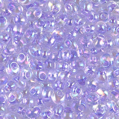 4mm Lilac Lined Crystal AB Magatama Bead (20 Gm, 250 Gm) #2145