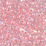 4mm Light Salmon Lined Crystal AB Magatama Bead (125 Gm) #2147