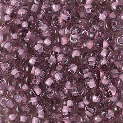 4mm Pink Lined Smoky Amethyst Magatama Bead (125 Gm) #F03