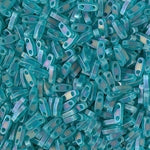 5mm Matte Transparent Teal AB Miyuki Quarter Tila Beads #QTL-2405FR