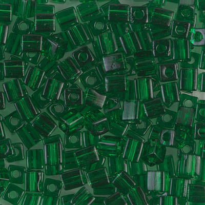 1.8mm Transparent Green Miyuki Cube Bead (125 Gm) #146