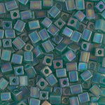 4mm Matte Transparent Emerald AB Miyuki Cube Bead (125 Gm) #147FR