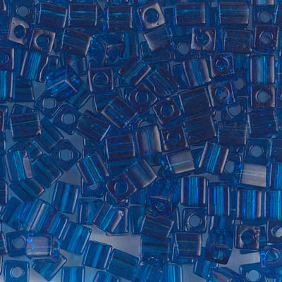 3mm Transparent Capri Blue Miyuki Cube Bead (125 Gm) #149