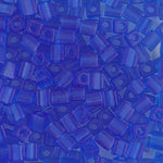 4mm Matte Transparent Sapphire Miyuki Cube Bead (125 Gm) #150F
