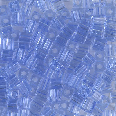3mm Transparent Light Cornflower Blue Miyuki Cube Bead (125 Gm) #159L