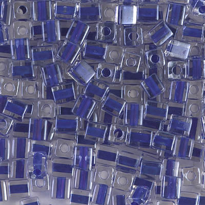 1.8mm Royal Blue Lined Crystal Miyuki Cube Bead (125 Gm) #239