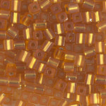 3mm Matte Silver Lined Topaz Miyuki Cube Bead (125 Gm) #2422F