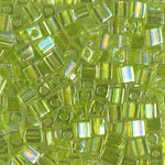 1.8mm Transparent Chartreuse AB Miyuki Cube Bead (125 Gm) #258