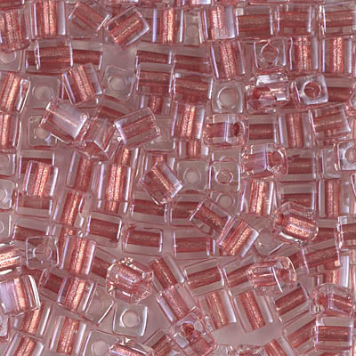 4mm Sparkling Antique Rose Lined Crystal Miyuki Cube Bead (125 Gm) #2601