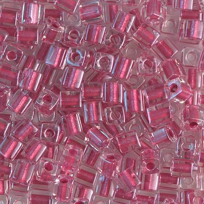 3mm Sparkling Rose Lined Crystal Miyuki Cube Bead (125 Gm) #2603