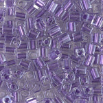 3mm Sparkling Purple Lined Crystal Miyuki Cube Bead (125 Gm) #2607