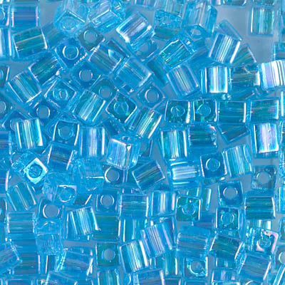 1.8mm Transparent Aqua AB Miyuki Cube Bead (125 Gm) #260