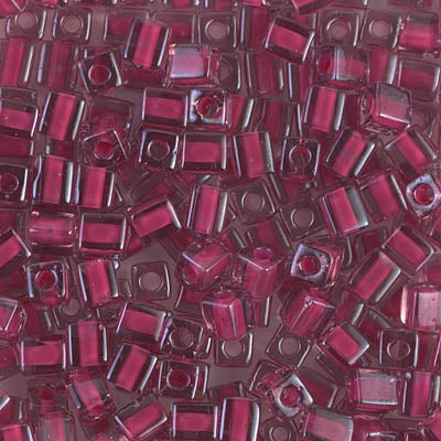4mm Rose Lined Amethyst Miyuki Cube Bead (125 Gm) #2649