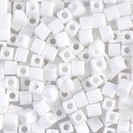 4mm White Miyuki Cube Bead (125 Gm) #402
