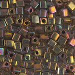 1.8mm Metallic Gold Iris Miyuki Cube Bead (125 Gm) #462