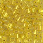 3mm Matte Silver Lined Yellow Miyuki Cube Bead (125 Gm) #6F