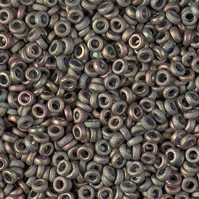 3mm Matte Metallic Khaki Iris Miyuki Spacer Beads (125 Gm) #SPR3-2035