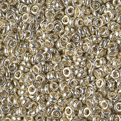 2.2mm Duracoat Galvanized Silver Miyuki Spacer Beads (125 Gm) #SPR22-4201