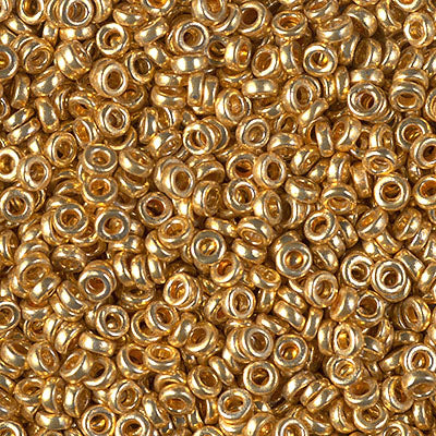 3mm Duracoat Galvanized Gold Miyuki Spacer Beads (125 Gm) #SPR3-4202