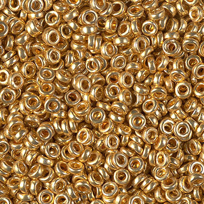 2.2mm Duracoat Galvanized Gold Miyuki Spacer Beads (125 Gm) #SPR22-4202